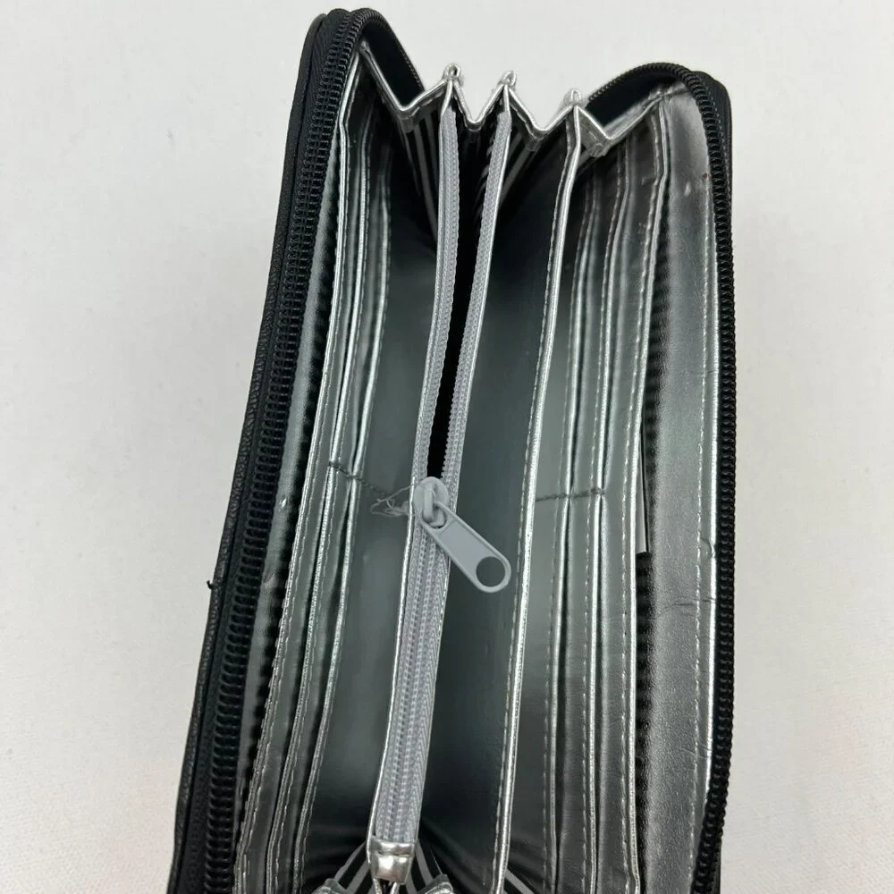 Nine West Organizer Wallet Silver/Black/White Zip